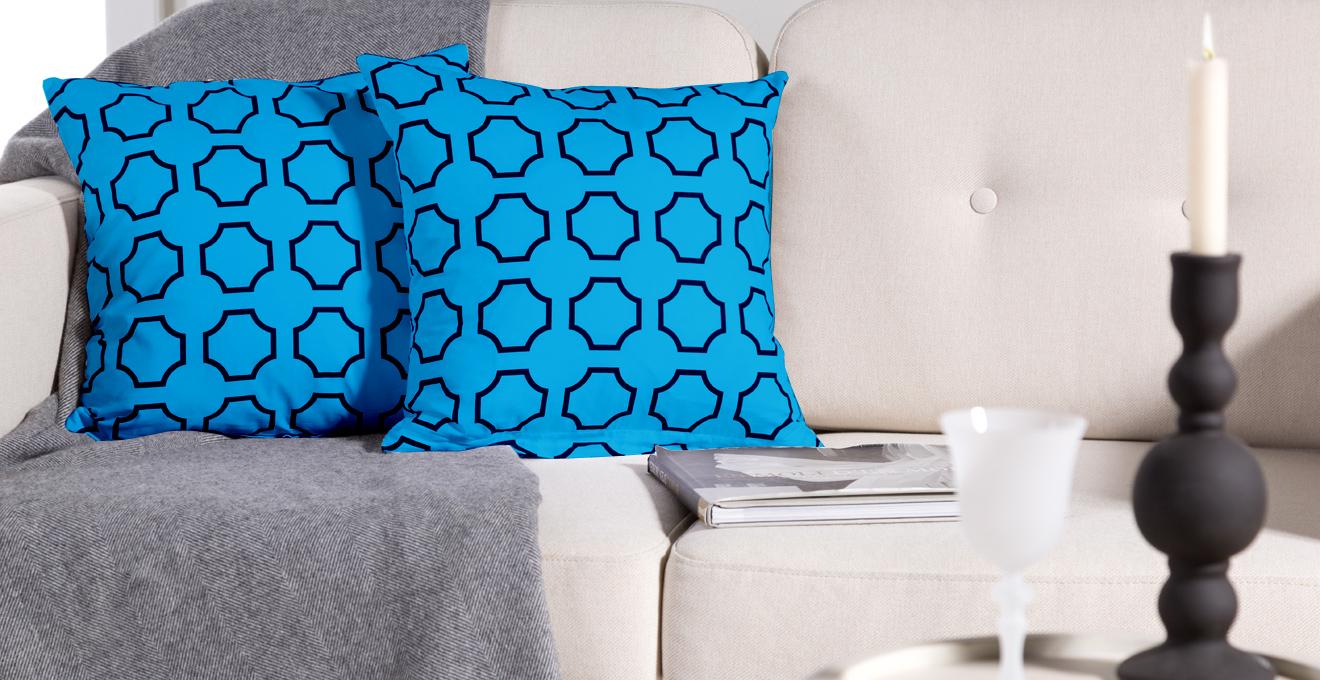 Coussin bleu
