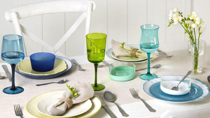 Verres bleu canard