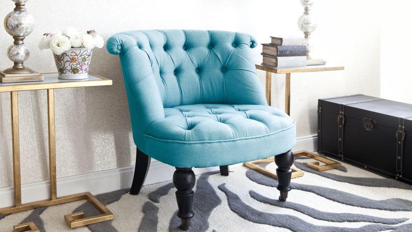 Fauteuil bleu pétrole