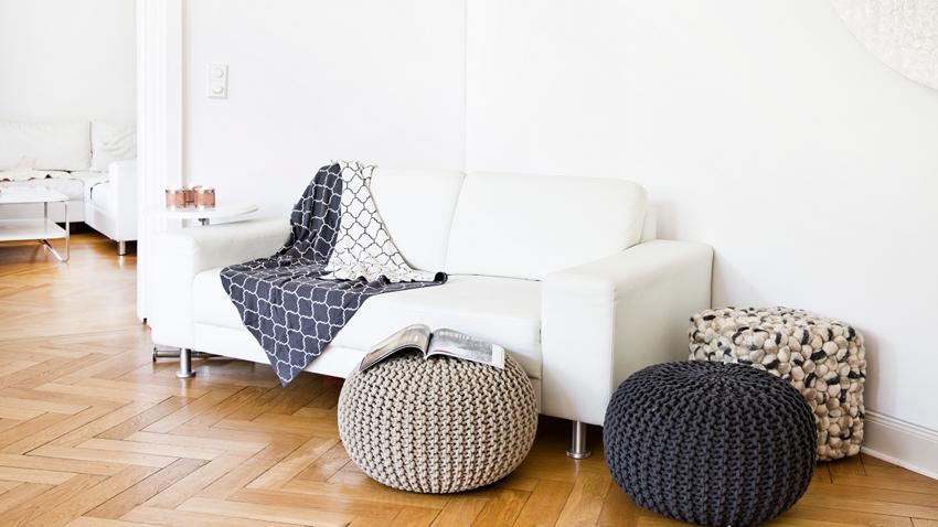 Pouf gris