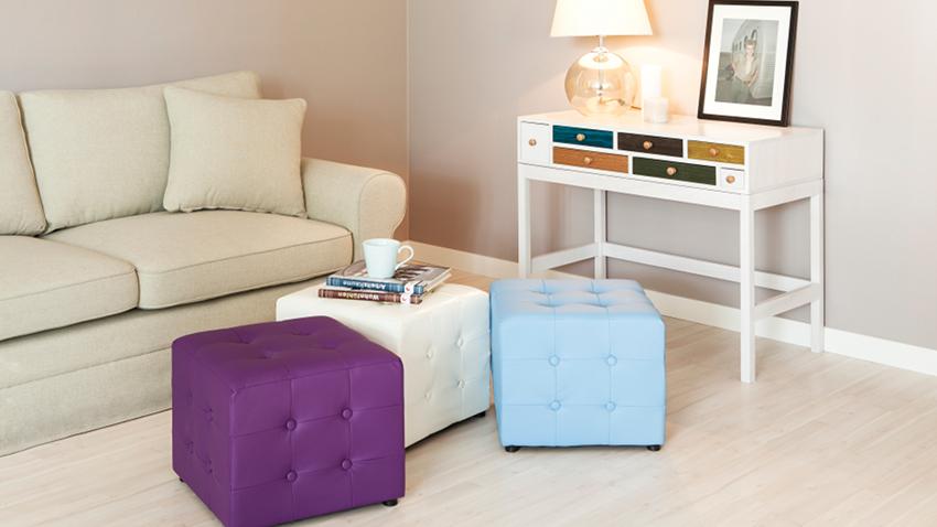 Pouf bleu