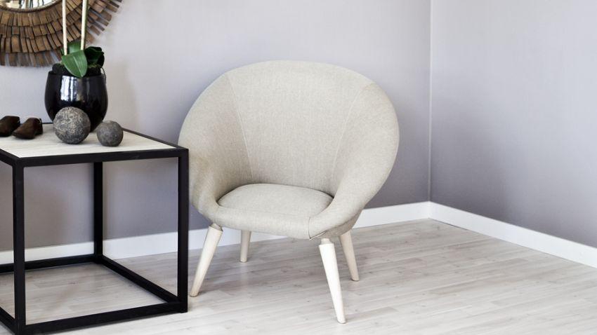 fauteuil boule gris