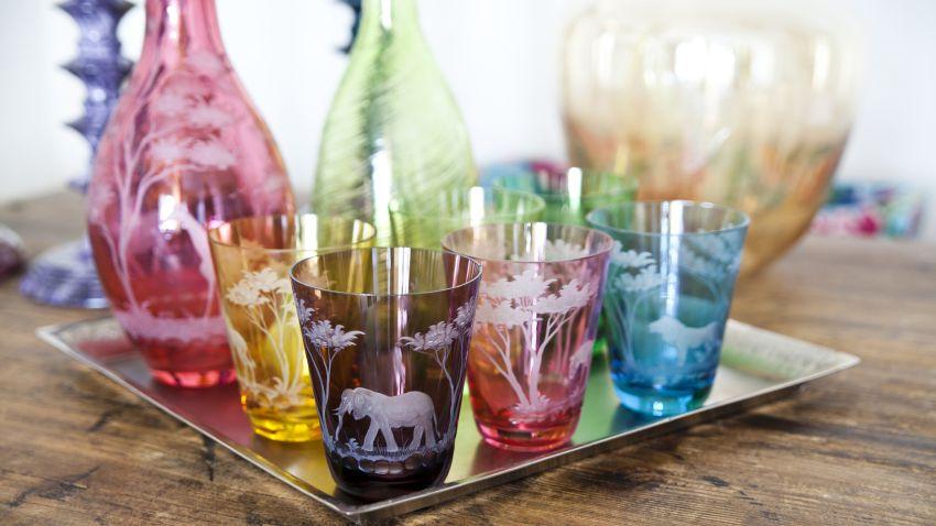Verres originaux de couleur