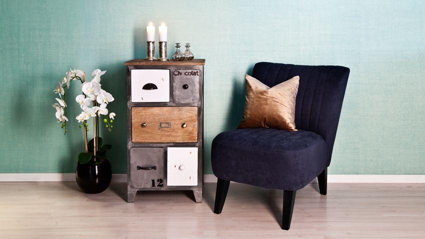 Commode métallique de style industriel