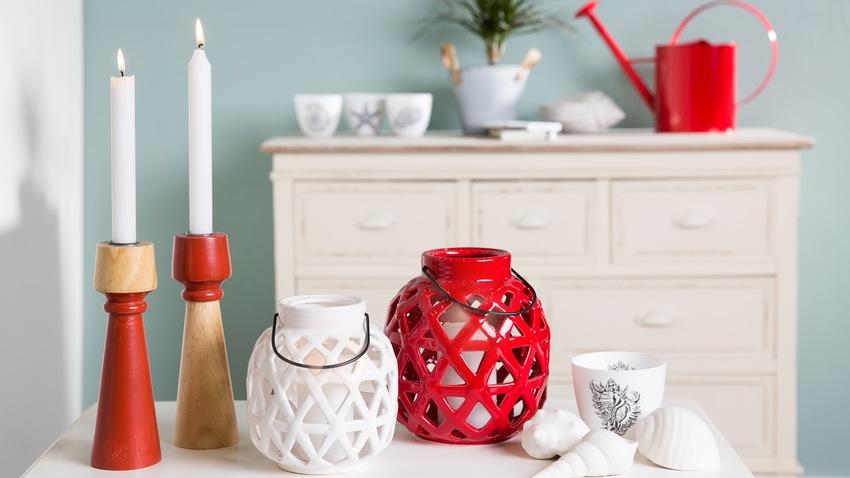 Petite lanterne rouge de table