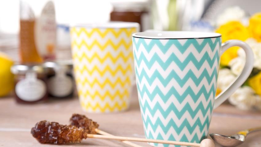 mug japonais bleu et jaune