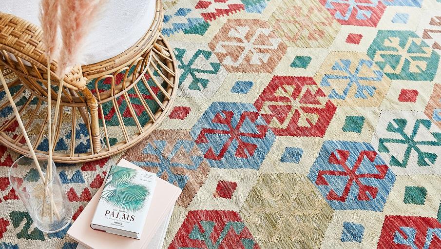 Tapis vintage coloré
