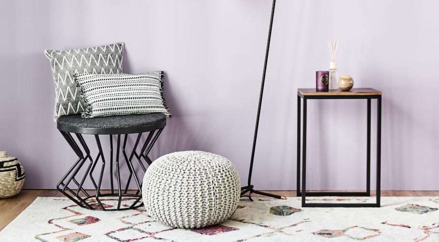 housse de coussin rond gris