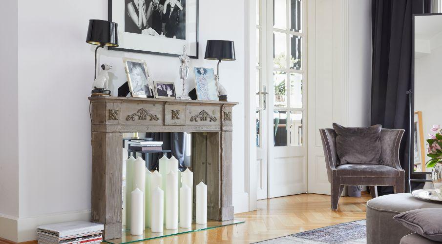 manteau de cheminee dans un appartement design