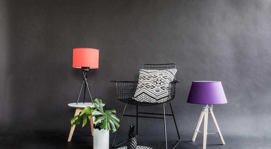 lampe violette et orange