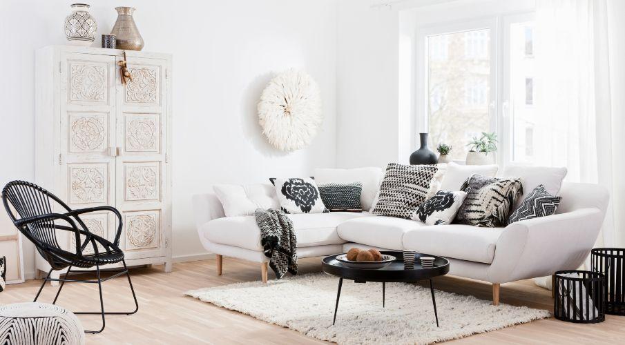 canape blanc contemporain