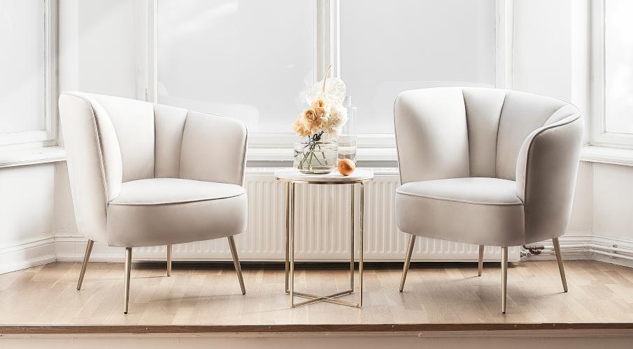 Fauteuil cabriolet beige