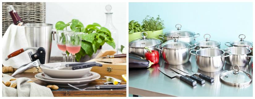utensili da cucina pentole in acciaio