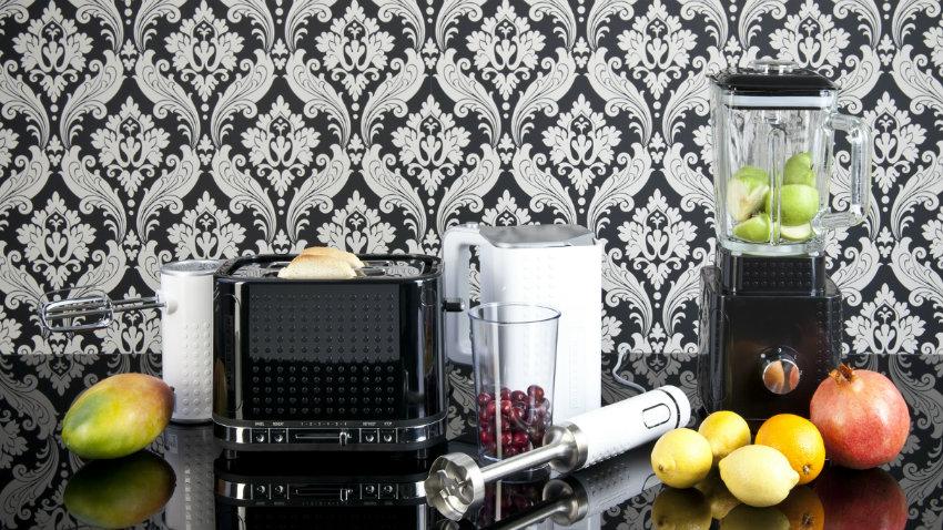 carta da parati per cucina tostapane frullatore frutta
