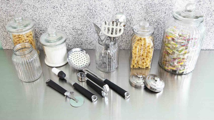 scolaposate in acciaio barattoli da cucina utensili