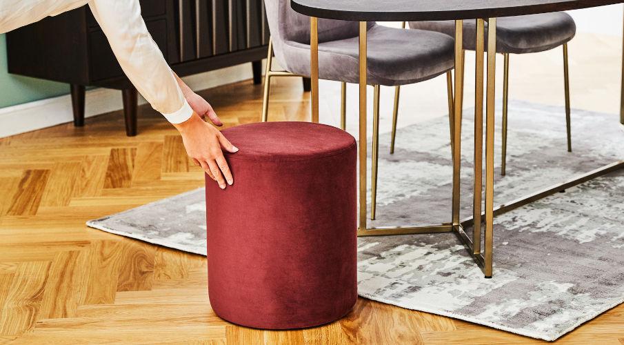 pouf rosso