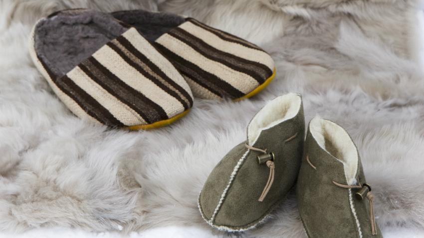 voetenwarmer plaid deken harig kinderen pantoffel wol schapenvacht