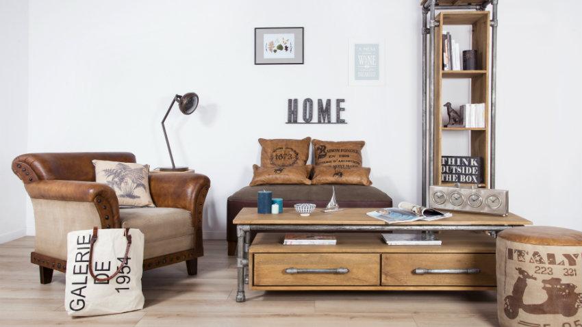 behang met tekst retro interieur