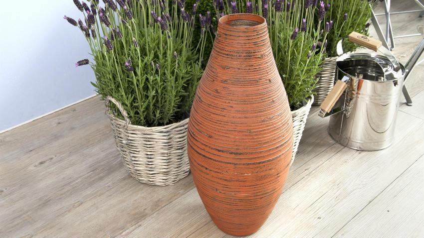 lavendel planten met okeren vaas