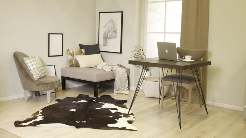 grijs bureau in modern interieur