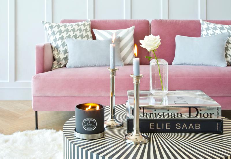 Zwart witte ronde design salontafel