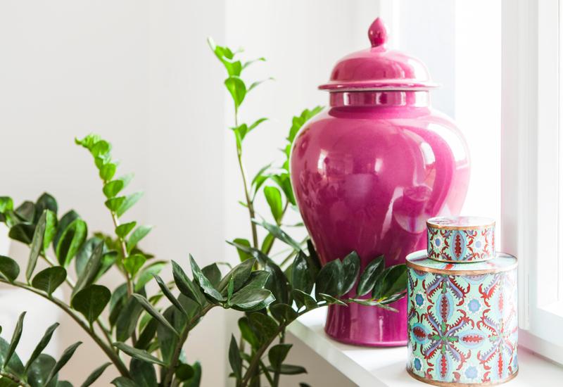Antieke roze vaas
