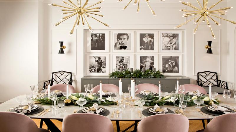 Tafeldecoratie kerst in eetkamer