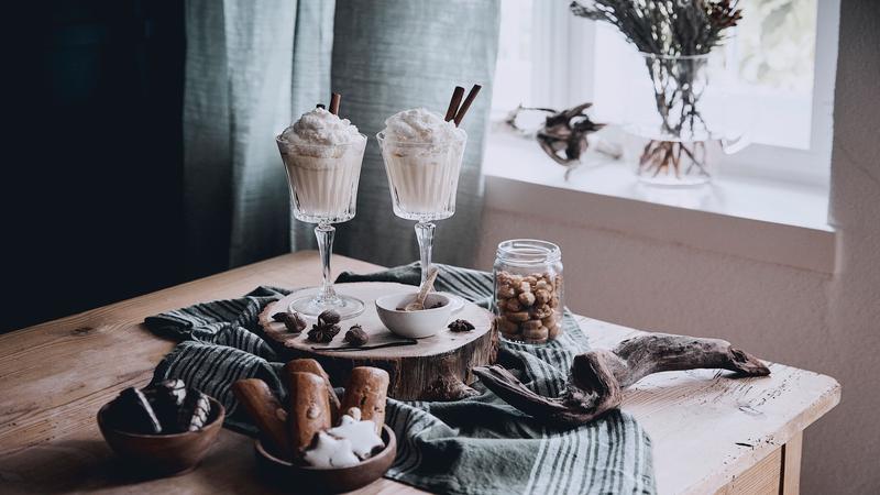 Irish coffee glazen en koekjes