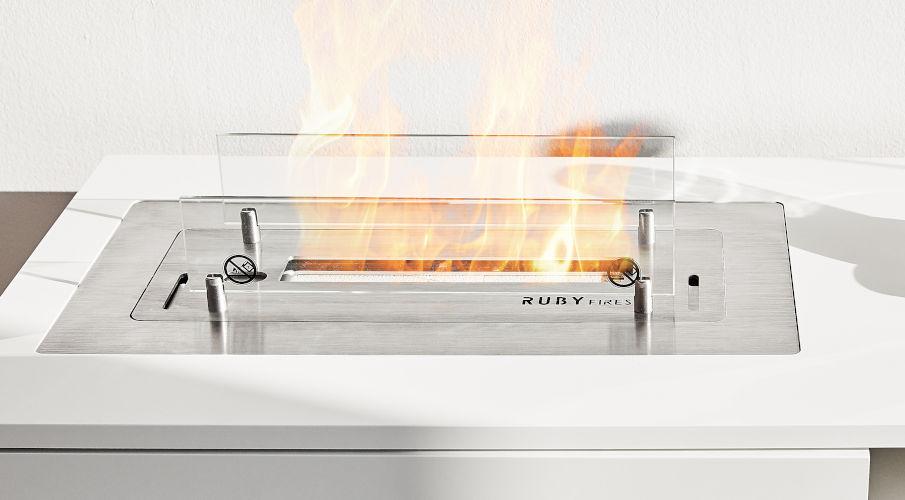 Vuurtafel gas wit