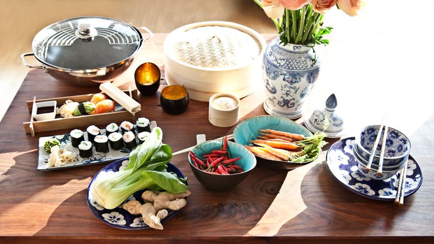 Talerze do sushi jako dekoracja stołu