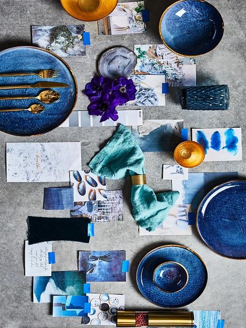 Tischdeko Blau Gold kreativ Tischdeko Blau Gold kreativ