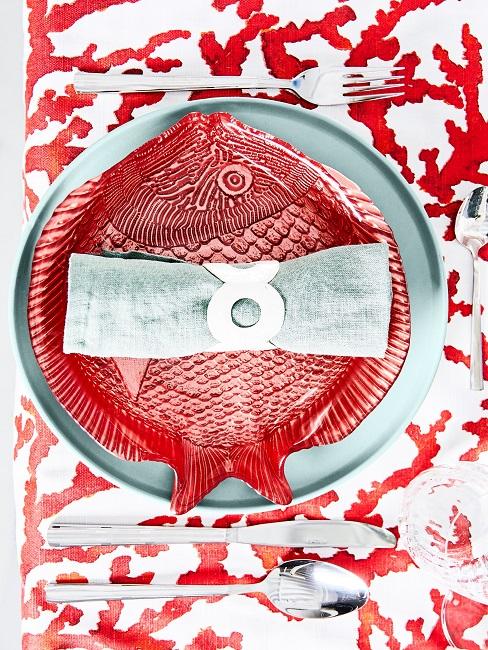 Maritime Tischdeko Rot Koralle Fisch Maritime Tischdeko Rot Koralle Fisch