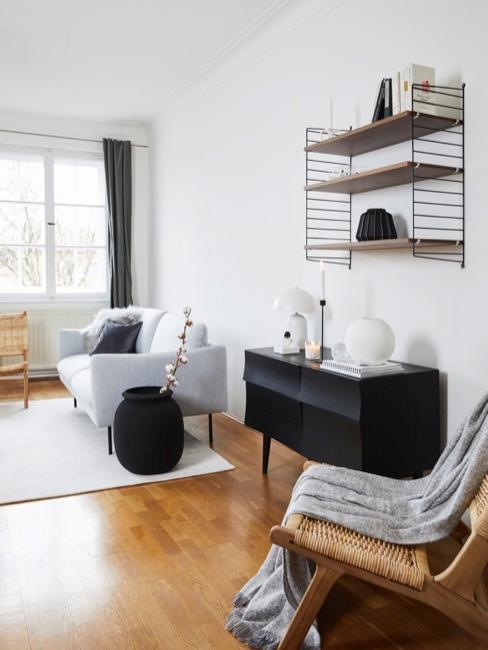 String Regal Westwing String Regal in schwarz braun in passendem Wohnzimmer