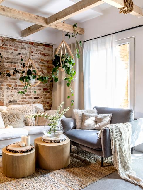 Salon w stylu scandi