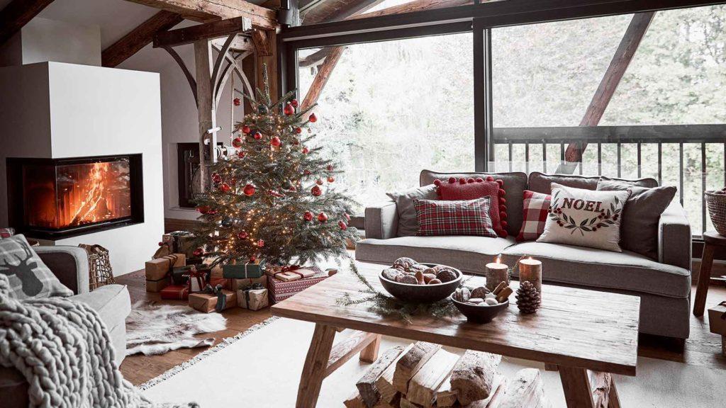 sala de estar chalet rustico