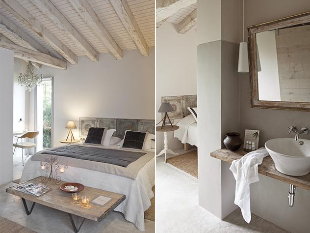 Los colchones, los somieres, la ropa de cama, y las toallas de Les Hamaques están realizados con materiales naturales