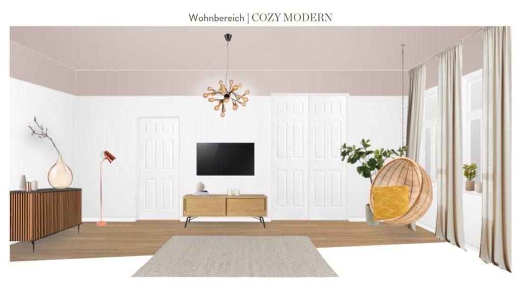 Wohnzimmer neu gestalten Vorschlag 1 andere Raumseite