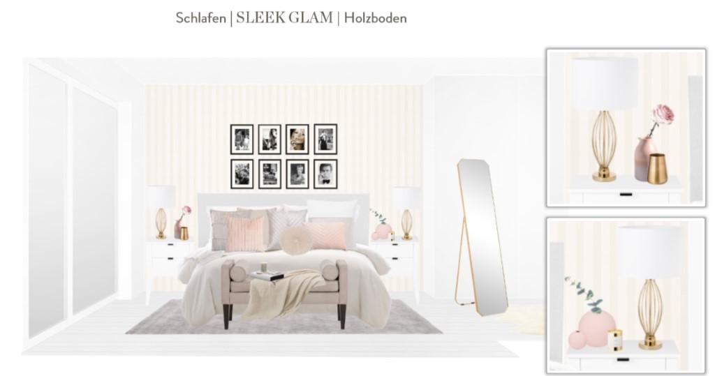 Reihenhaus einrichten Schlafzimmer Bett Entwurf 1