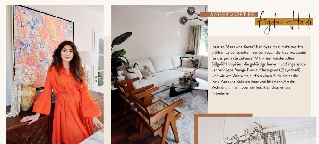 Ayda Hadi Info Text Wohnzimmer Sofa