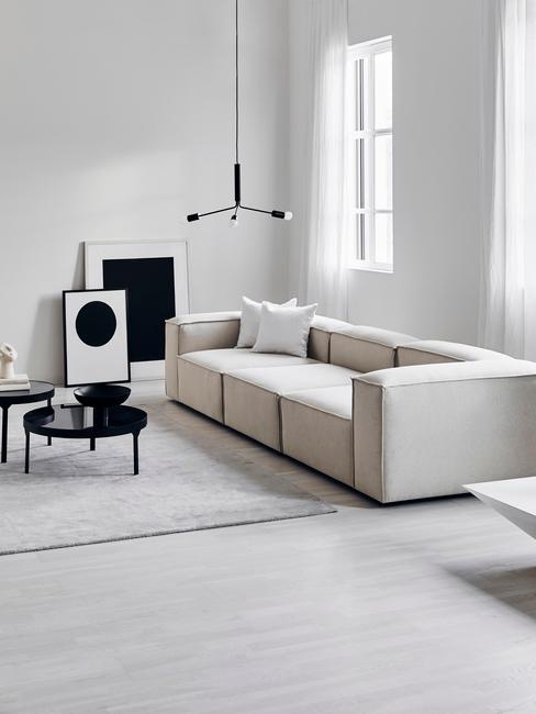 Moderne interieurstijl header Moderne interieurstijl header woonkamer beige en zwart