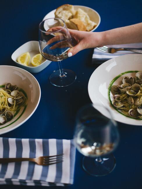 Vongole na dwóch talerzach