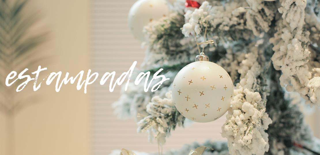Ideas para decorar las bolas de Navidad estampadas