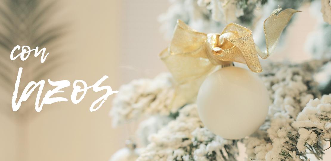 Ideas para decorar las bolas de Navidad doble lazo