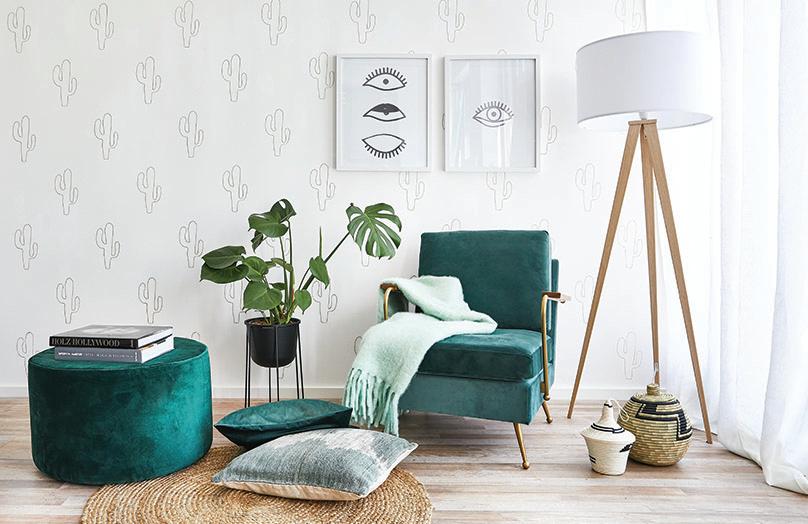 Cactus wand DIY: creëer je eigen behang