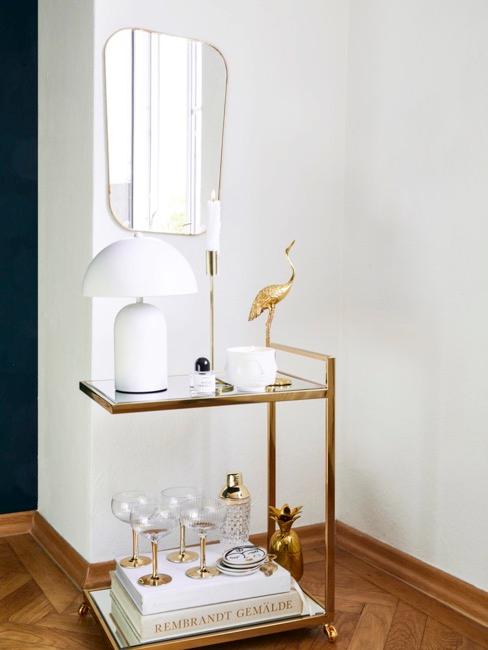 Estilo clásico Camarera decorativa dorada clásica