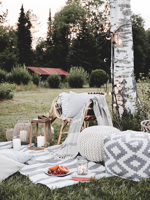 Garten Laternen bei Picknick