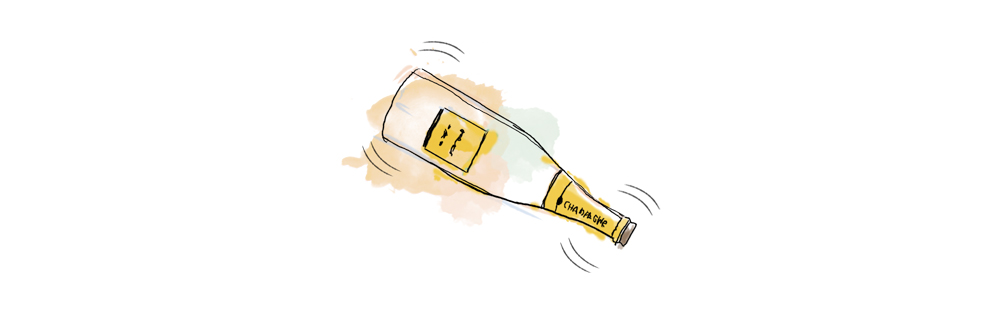 Rütteln Champagner