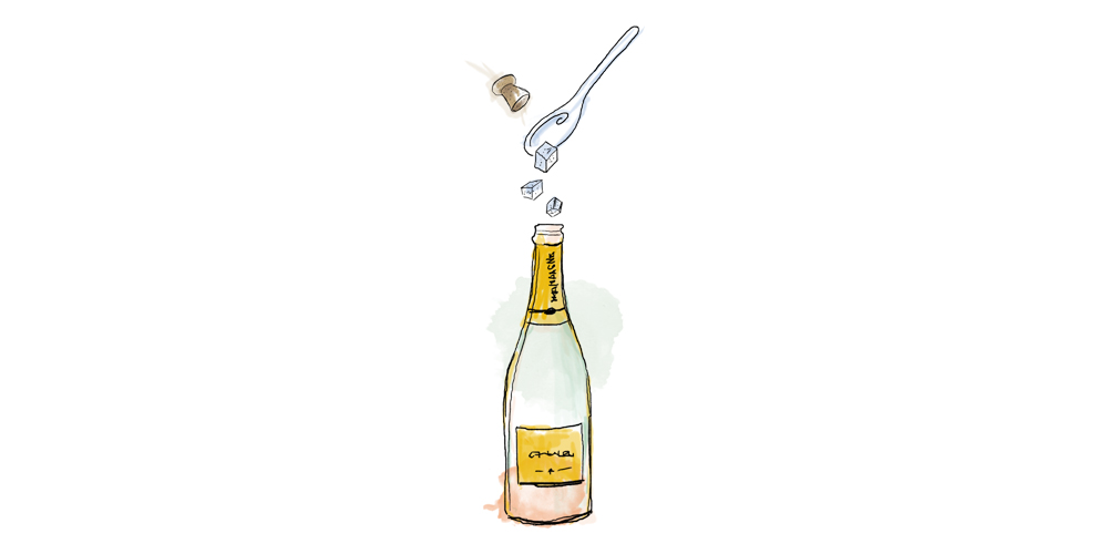 Champagner Flaschengärung