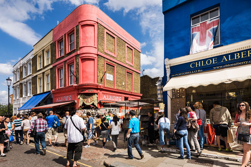 Notting Hill Markt Portobello Road