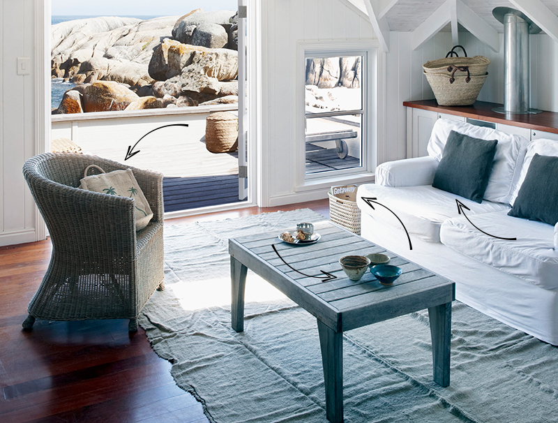 Strandhaus-Charme: Wohnzimmer
